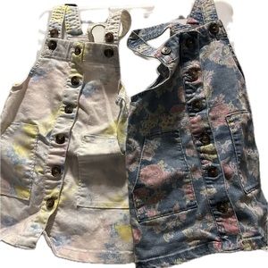 2 size 3T overall jumper dresses